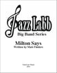 Milton Says Jazz Ensemble sheet music cover